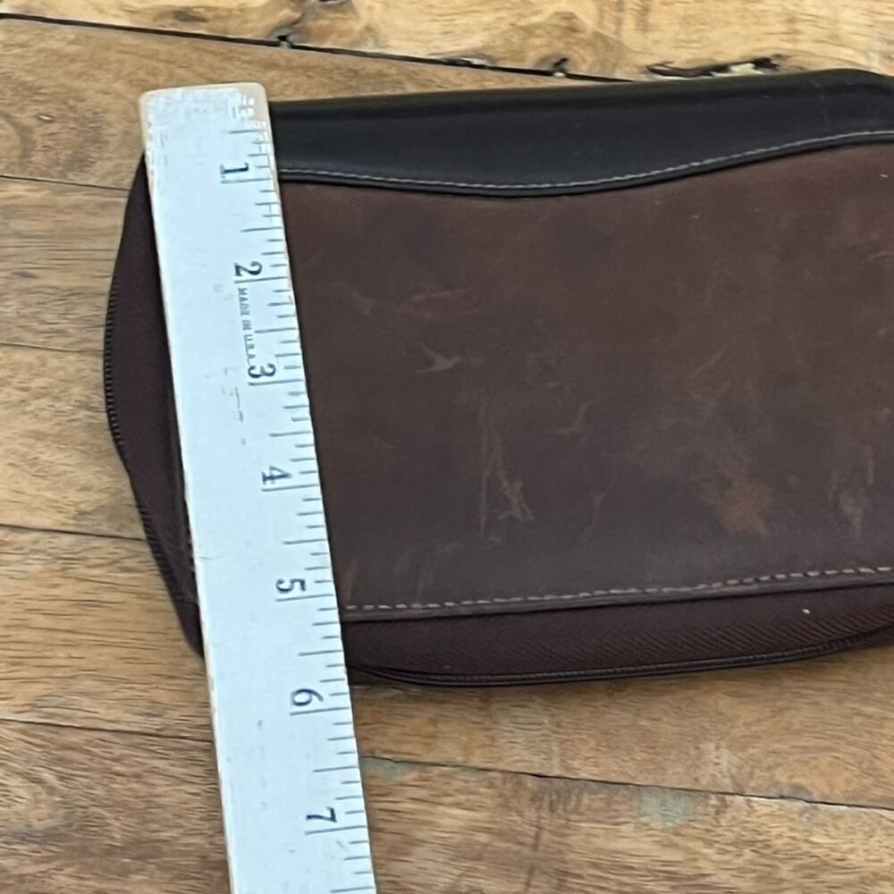 Vintage Franklin Covey Leather Portfolio Planner Folder Zip-Around Closure - Picture 10 of 11